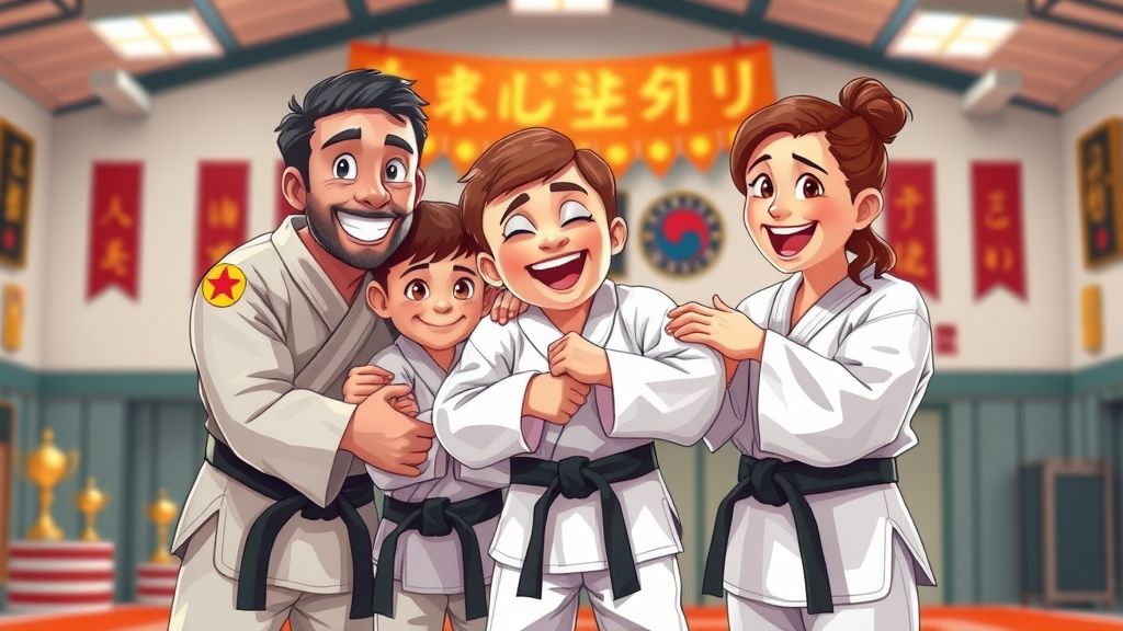 Martial arts family in Gurnee, celebrating a child