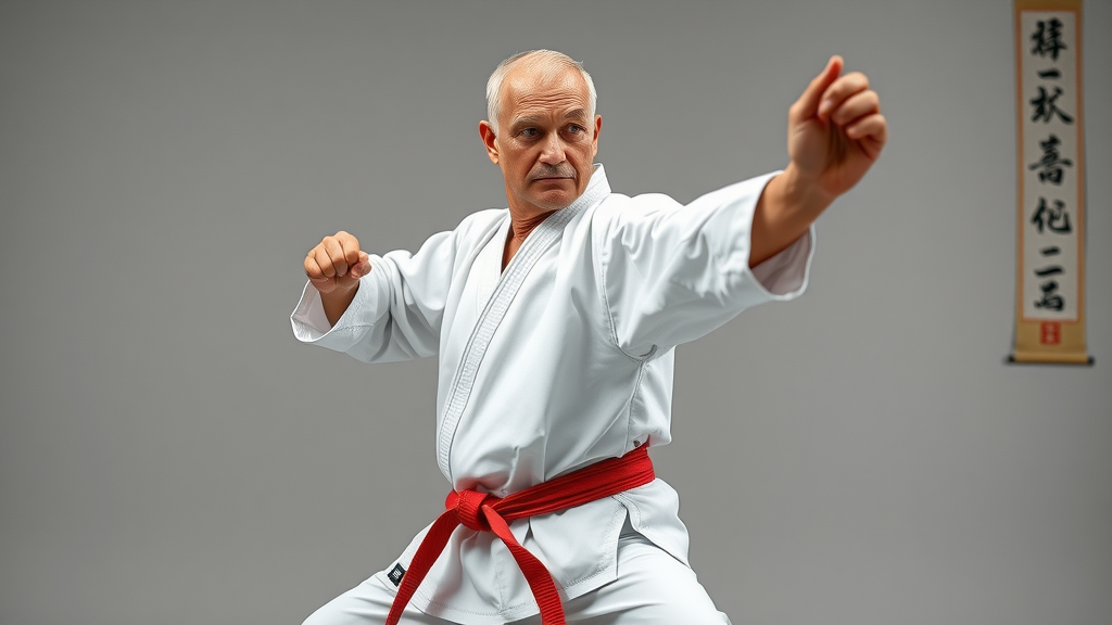motivated martial arts student kata practice karate gi lake county il solo determined expression