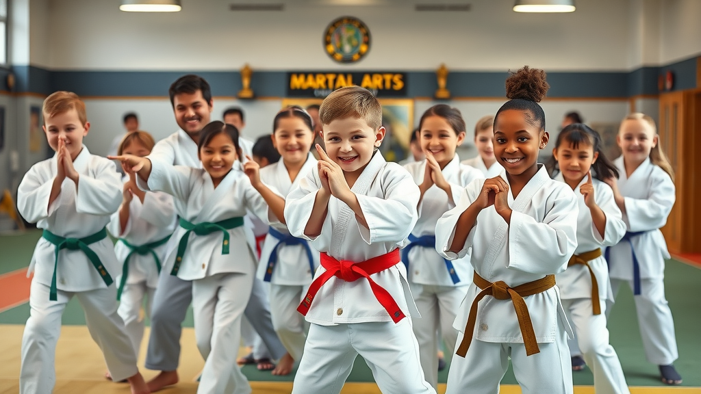 lake county martial arts school kids and adults practicing martial arts techniques together in a state-of-the-art dojo