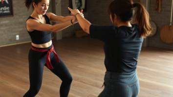 Women's self-defense training session at Grubers Karate in Gurnee